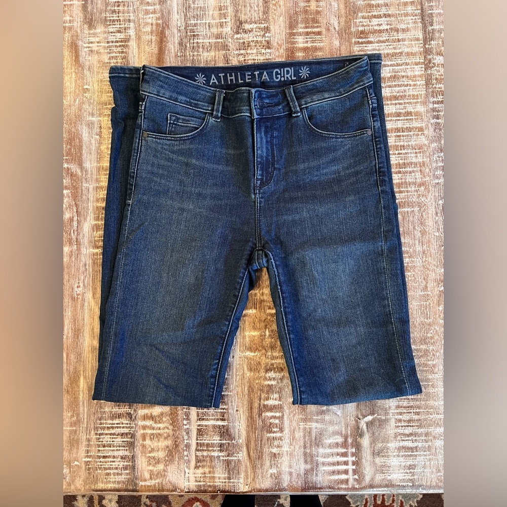 Athleta girl school day skinny jeans. Dark wash. Size 14.